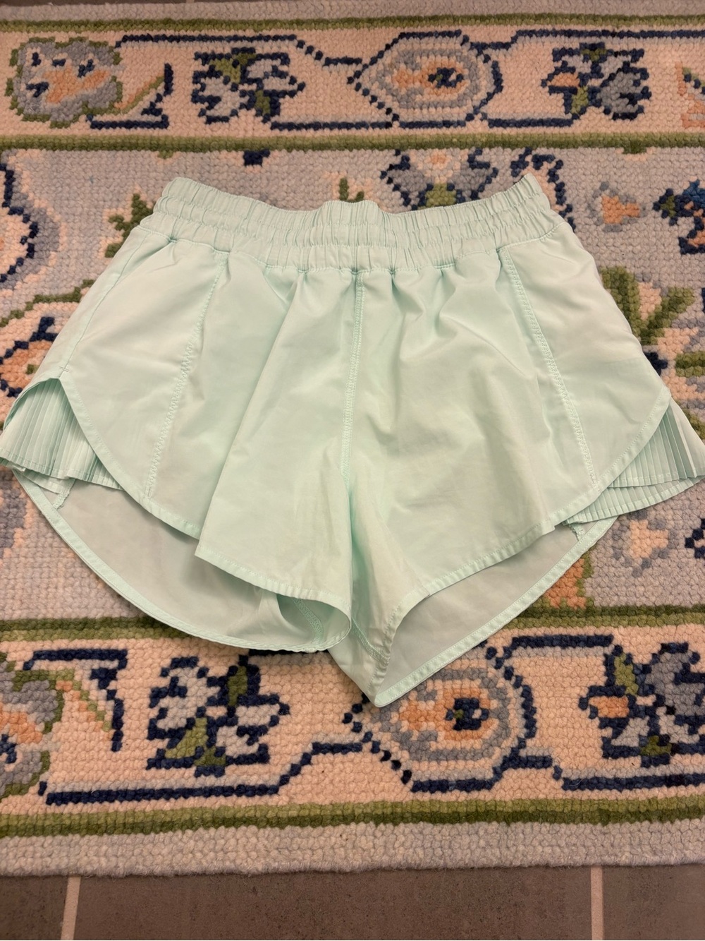 lululemon athletica Light Mint Layered Athletic Shorts